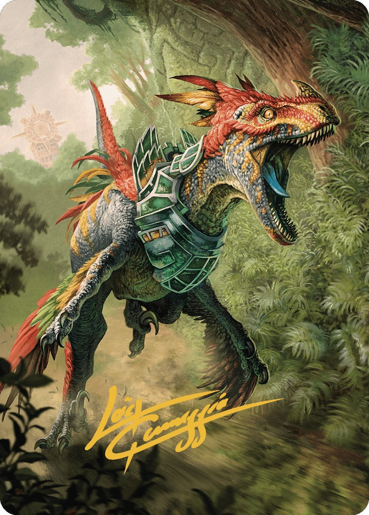 Dinosaur Token Art Card (Gold-Stamped Signature) [The Lost Caverns of Ixalan Art Series] | GnG Games