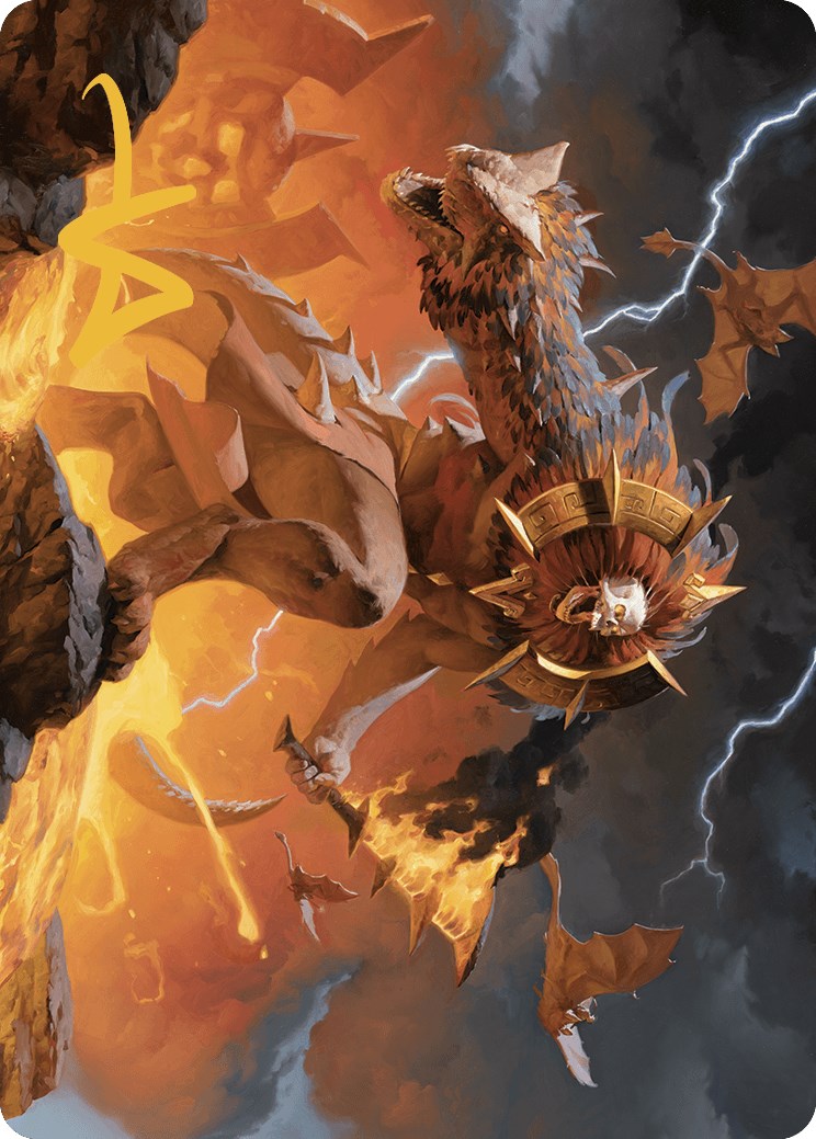 Ojer Axonil, Deepest Might Art Card (Gold-Stamped Signature) [The Lost Caverns of Ixalan Art Series] | GnG Games