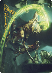Contest of Claws Art Card (Gold-Stamped Signature) [The Lost Caverns of Ixalan Art Series] | GnG Games
