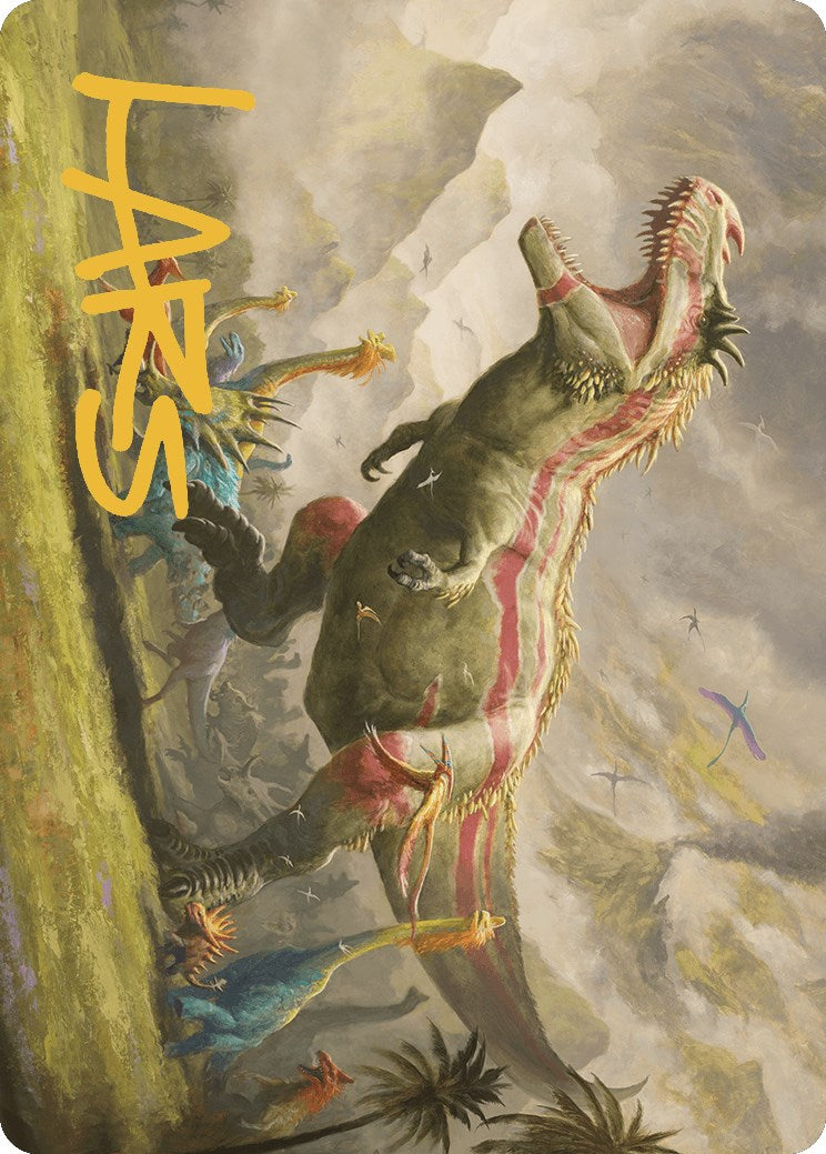 Ghalta, Stampede Tyrant Art Card (Gold-Stamped Signature) [The Lost Caverns of Ixalan Art Series] | GnG Games
