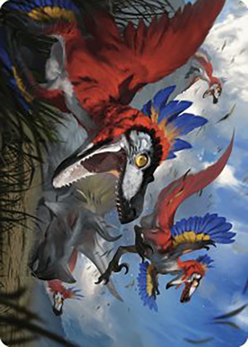 Wrathful Raptors Art Card [The Lost Caverns of Ixalan Art Series] | GnG Games