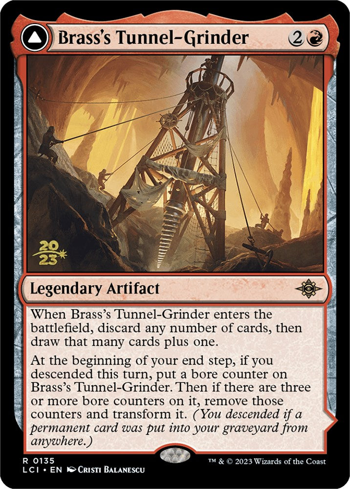 Brass's Tunnel-Grinder // Tecutlan, the Searing Rift [The Lost Caverns of Ixalan Prerelease Cards] | GnG Games