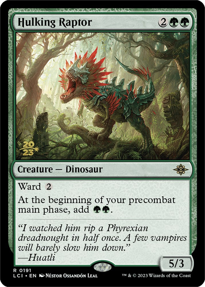 Hulking Raptor [The Lost Caverns of Ixalan Prerelease Cards] | GnG Games
