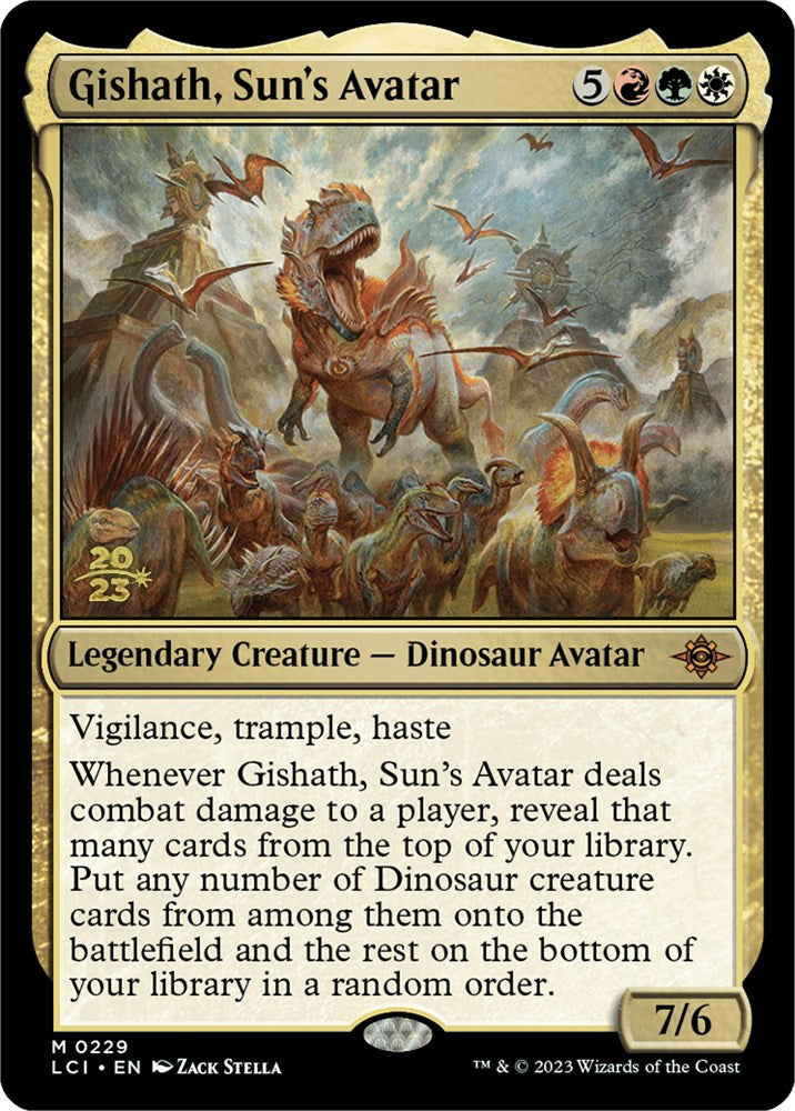 Gishath, Sun's Avatar (LCI) [The Lost Caverns of Ixalan Prerelease Cards] | GnG Games