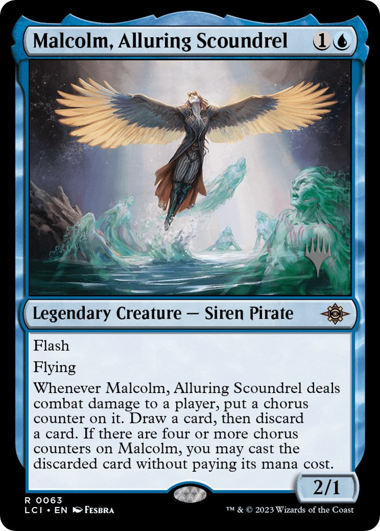 Malcolm, Alluring Scoundrel (Promo Pack) [The Lost Caverns of Ixalan Promos] | GnG Games