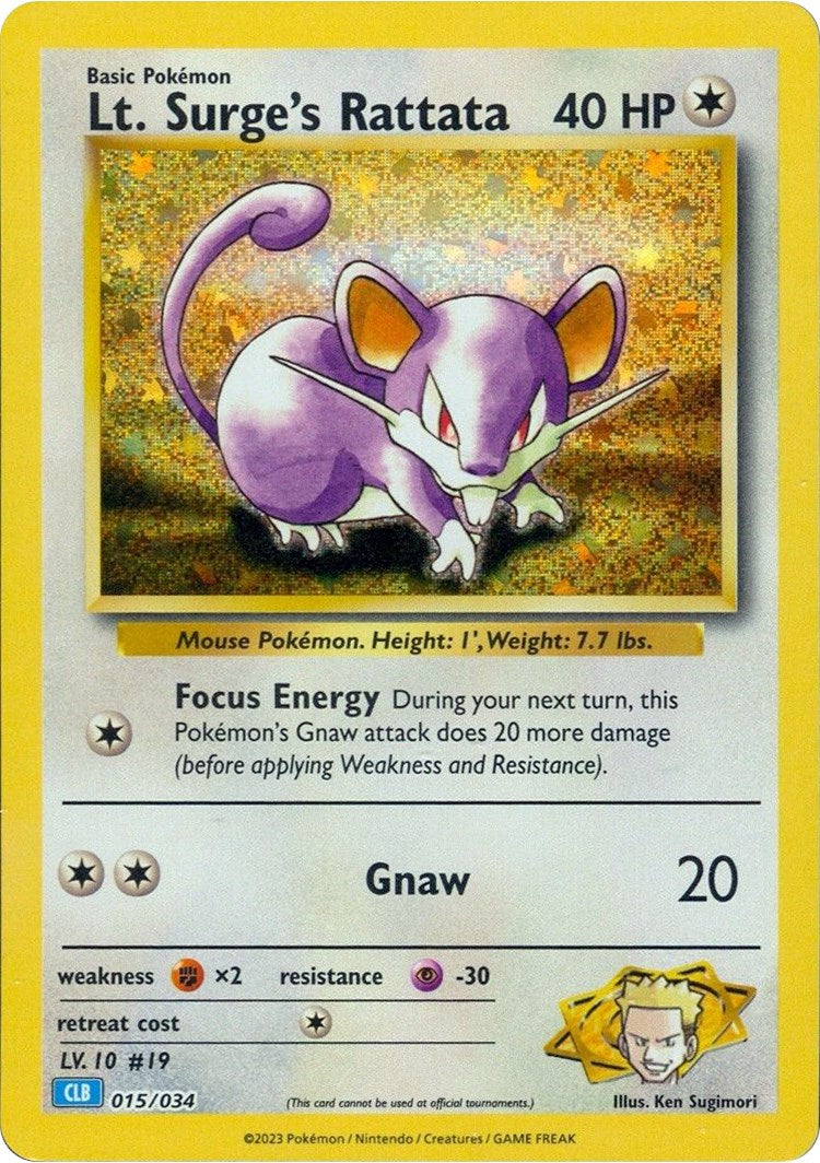 Lt. Surge's Rattata [Trading Card Game Classic] | GnG Games