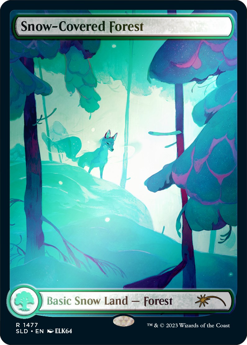 Snow-Covered Forest (1477) (Rainbow Foil) [Secret Lair Drop Series] | GnG Games