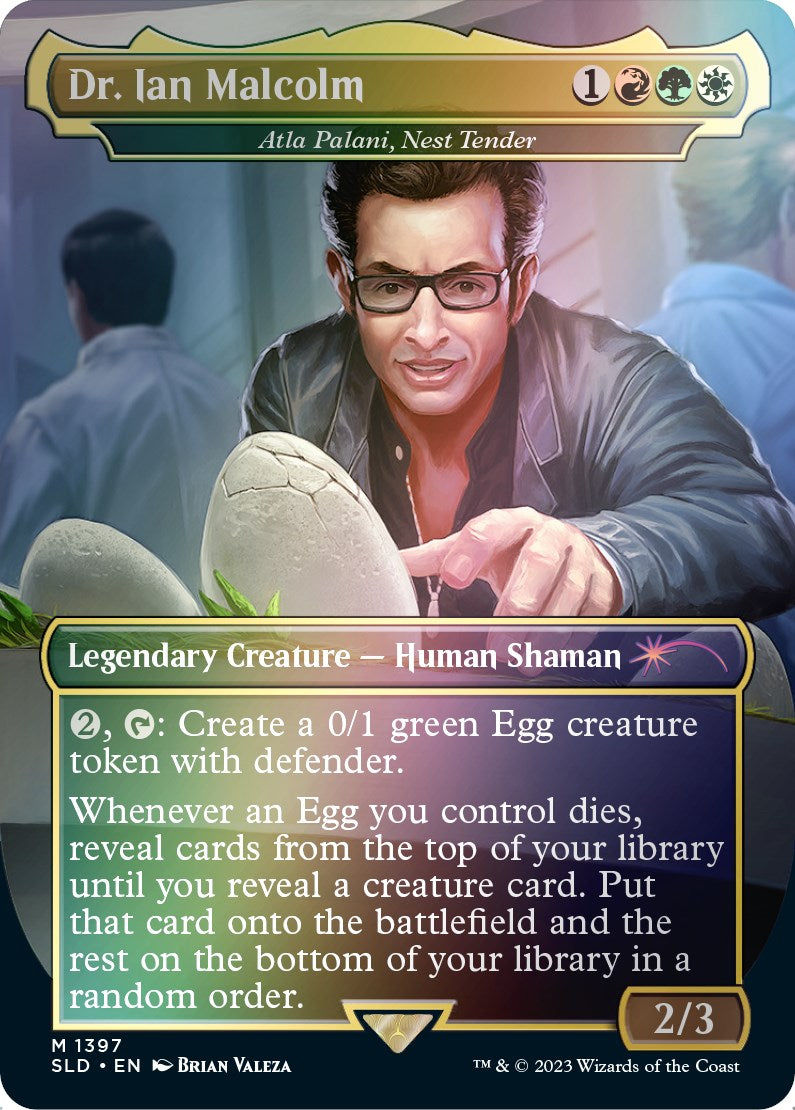 Dr. Ian Malcolm - Atla Palani, Nest Tender (Rainbow Foil) [Secret Lair Drop Series] | GnG Games