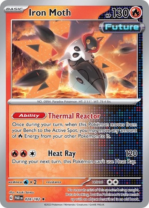 Iron Moth (028/182) (Cosmos Holo) [Scarlet & Violet: Paradox Rift] | GnG Games