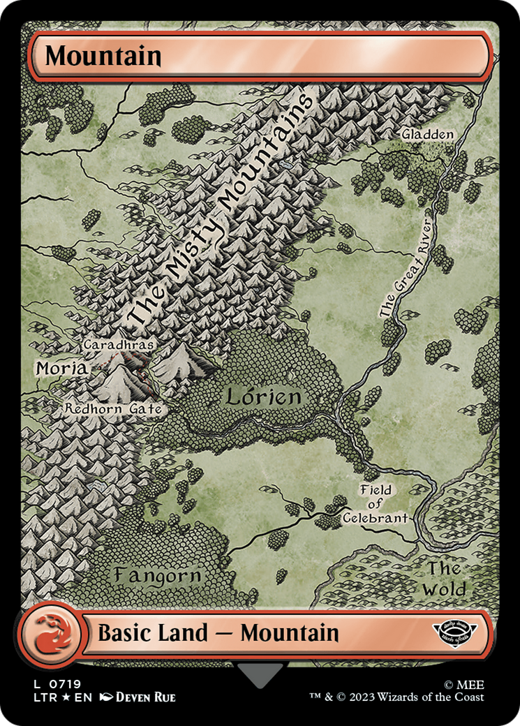 Mountain (719) (Surge Foil) [The Lord of the Rings: Tales of Middle-Earth] | GnG Games