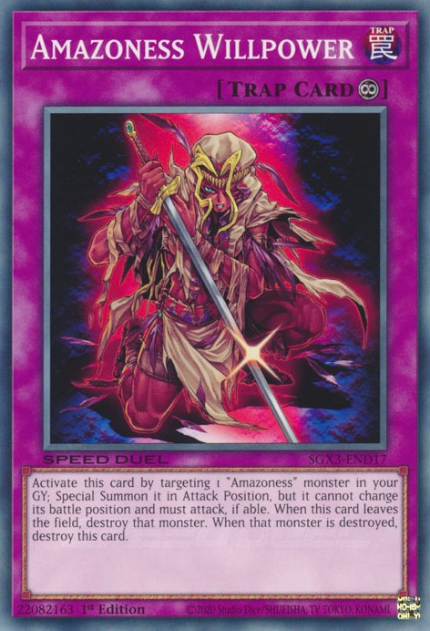Amazoness Willpower [SGX3-END17] Common | GnG Games