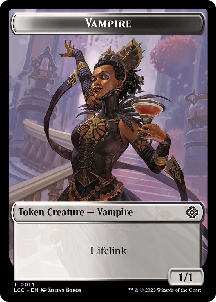 Vampire (0014) // Vampire Demon Double-Sided Token [The Lost Caverns of Ixalan Commander Tokens] | GnG Games