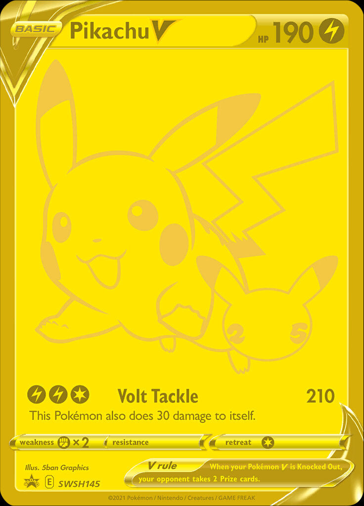 Pikachu V (SWSH145) (Celebrations) [Sword & Shield: Black Star Promos] | GnG Games