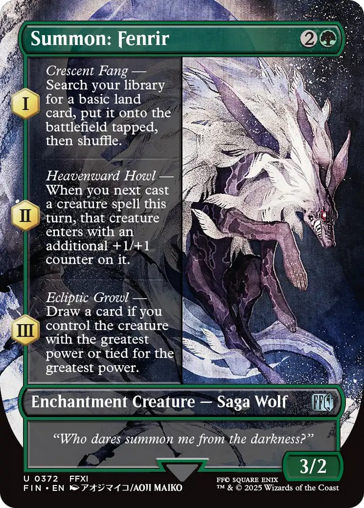 Summon: Fenrir (Borderless) [FINAL FANTASY] | GnG Games