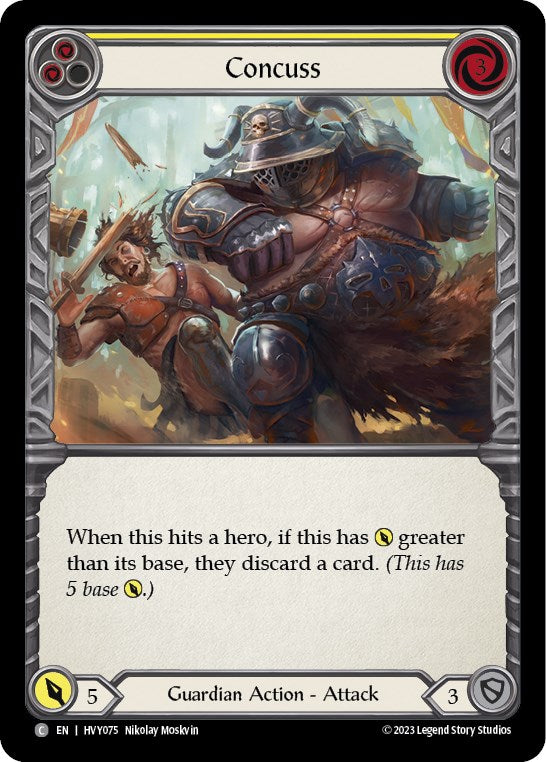 Concuss (Yellow) [HVY075] (Heavy Hitters)  Rainbow Foil | GnG Games