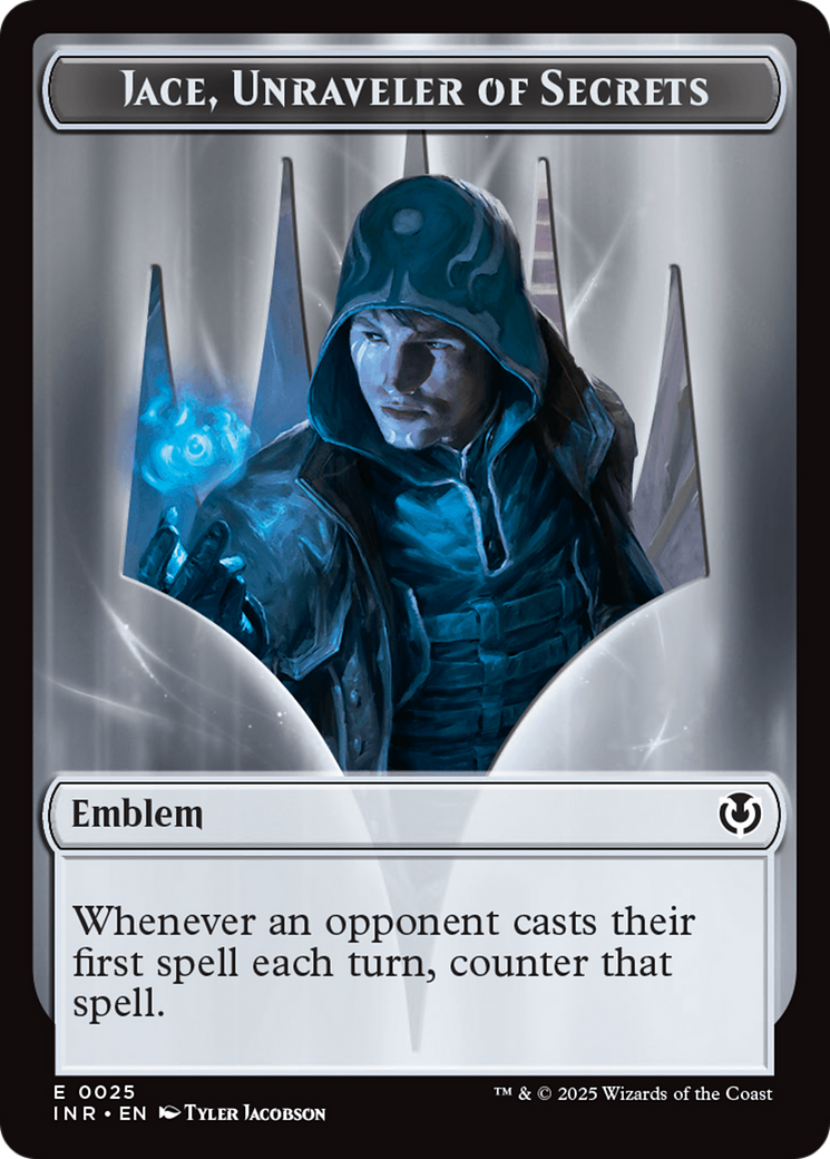 Human Wizard // Emblem - Jace, Unraveler of Secrets Double-Sided Token [Innistrad Remastered Tokens] | GnG Games