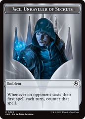 Human Wizard // Emblem - Jace, Unraveler of Secrets Double-Sided Token [Innistrad Remastered Tokens] | GnG Games