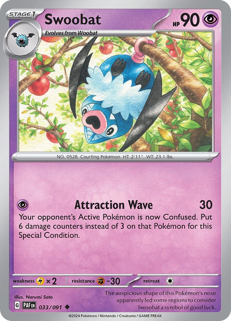 Swoobat (033/091) [Scarlet & Violet: Paldean Fates] | GnG Games