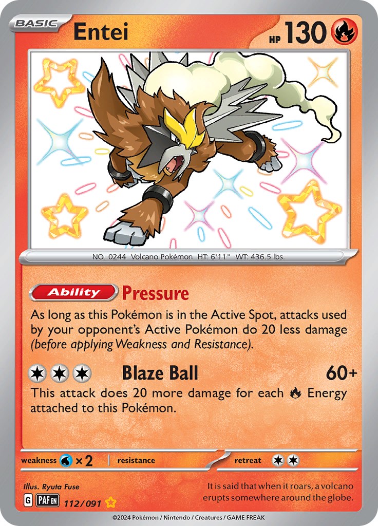 Entei (112/091) [Scarlet & Violet: Paldean Fates] | GnG Games