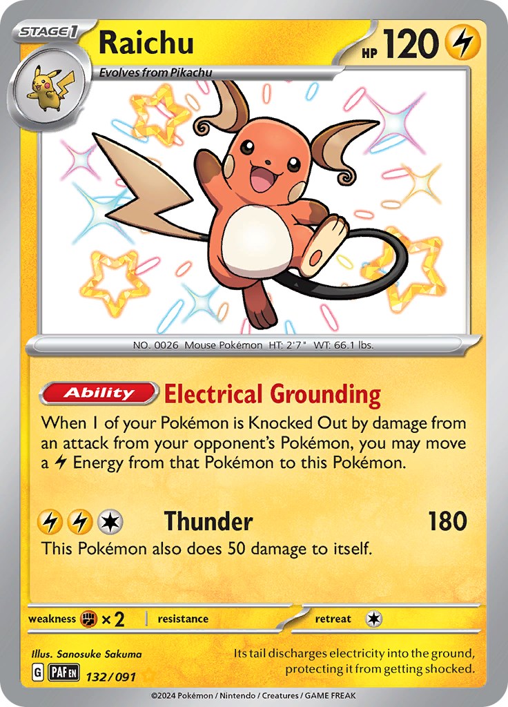 Raichu (132/091) [Scarlet & Violet: Paldean Fates] | GnG Games