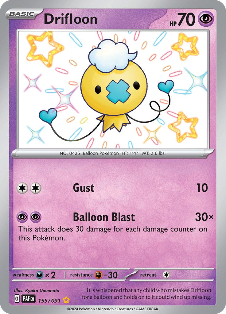 Drifloon (155/091) [Scarlet & Violet: Paldean Fates] | GnG Games