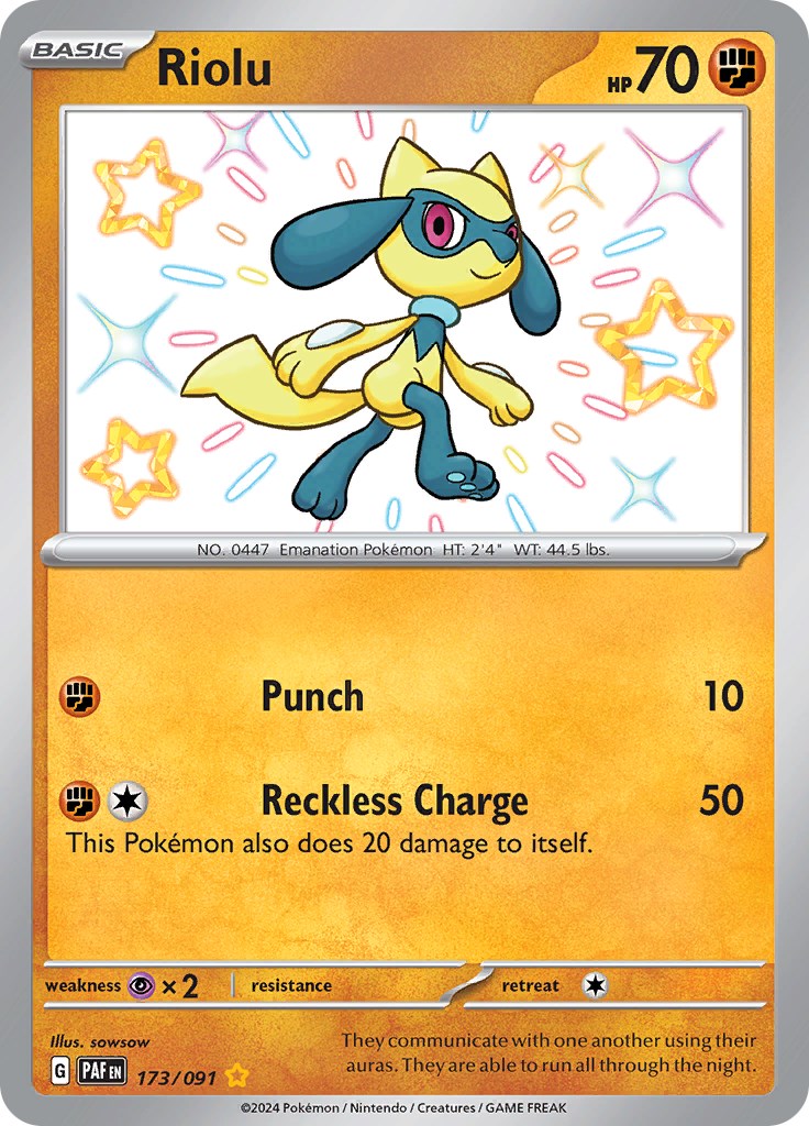 Riolu (173/091) [Scarlet & Violet: Paldean Fates] | GnG Games