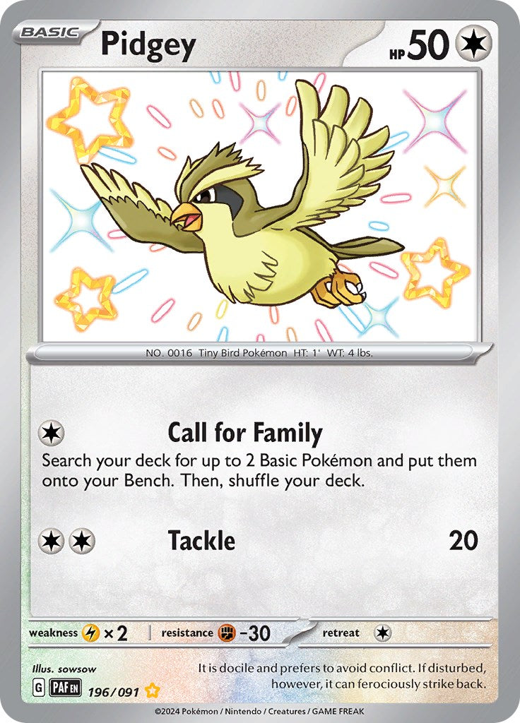 Pidgey (196/091) [Scarlet & Violet: Paldean Fates] | GnG Games