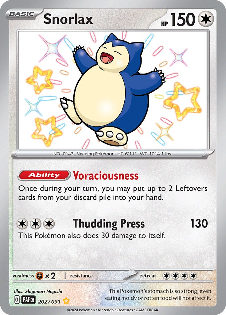 Snorlax (202/091) [Scarlet & Violet: Paldean Fates] | GnG Games