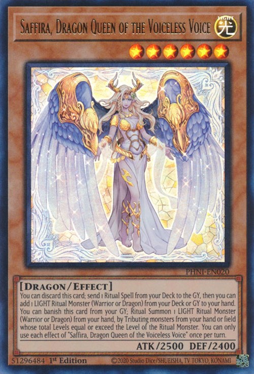 Saffira, Dragon Queen of the Voiceless Voice [PHNI-EN020] Ultra Rare | GnG Games