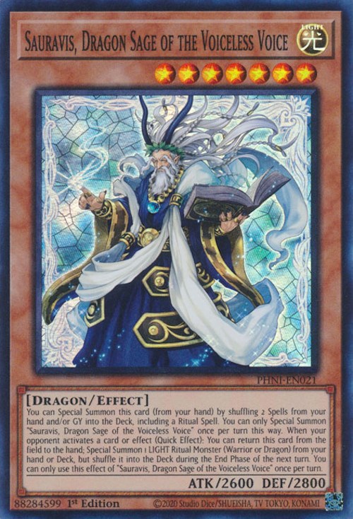 Sauravis, Dragon Sage of the Voiceless Voice [PHNI-EN021] Super Rare | GnG Games