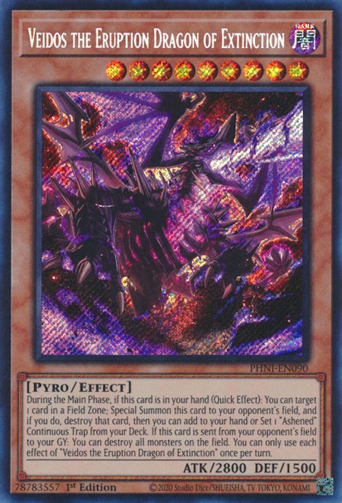 Veidos the Eruption Dragon of Extinction [PHNI-EN090] Secret Rare | GnG Games