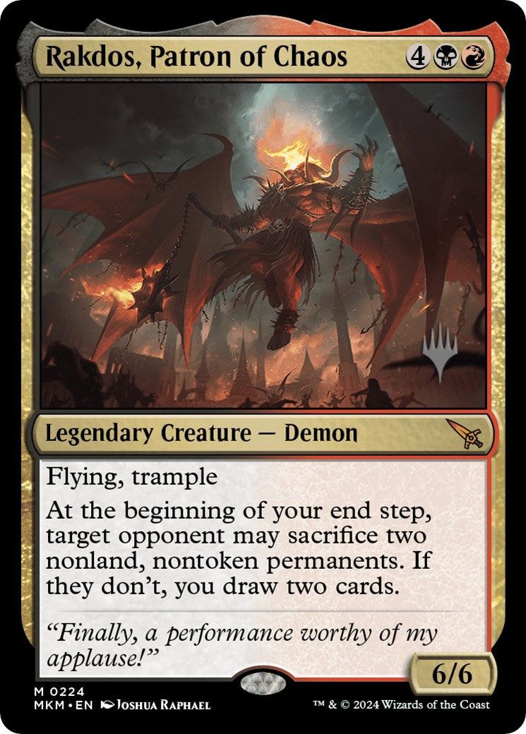 Rakdos, Patron of Chaos (Promo Pack) [Murders at Karlov Manor Promos] | GnG Games