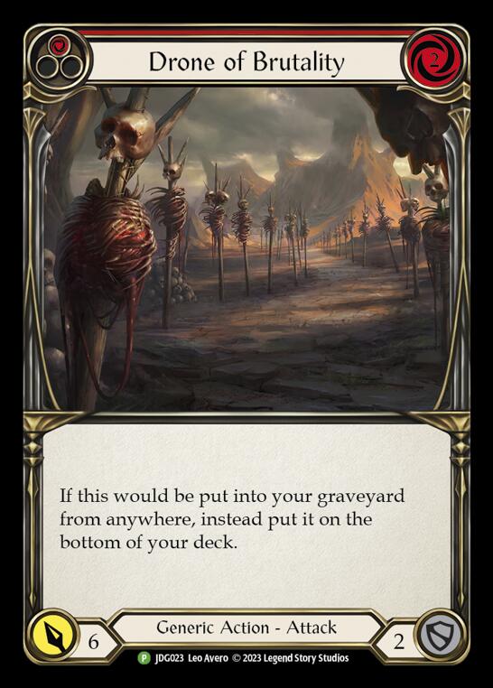 Drone of Brutality (Red) [JDG023] (Promo)  Cold Foil | GnG Games
