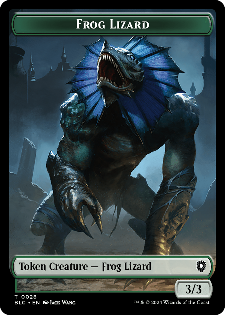 Storm Crow // Frog Lizard Double-Sided Token [Bloomburrow Commander Tokens] | GnG Games