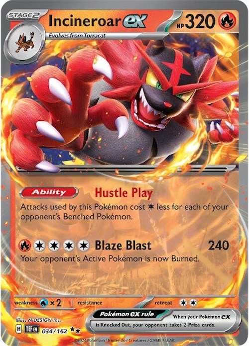 Incineroar ex (034/162) [Scarlet & Violet: Temporal Forces] | GnG Games