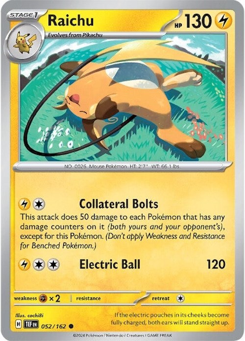 Raichu (052/162) [Scarlet & Violet: Temporal Forces] | GnG Games