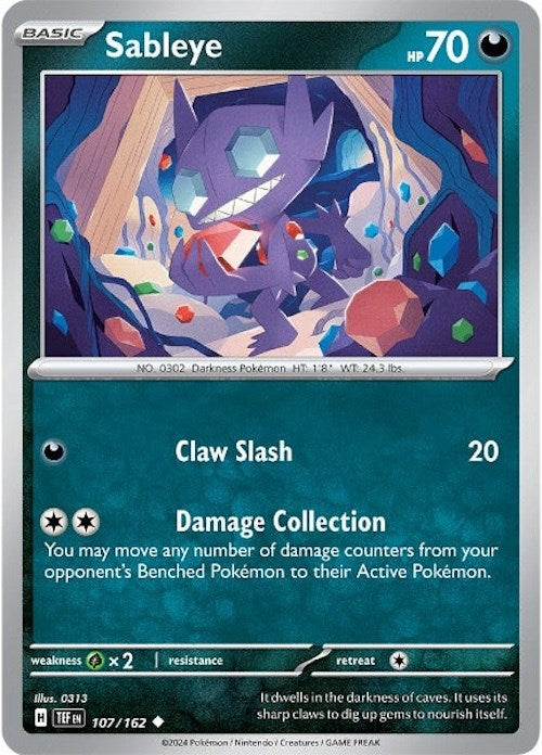 Sableye (107/162) [Scarlet & Violet: Temporal Forces] | GnG Games