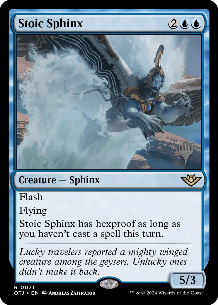 Stoic Sphinx (Promo Pack) [Outlaws of Thunder Junction Promos] | GnG Games