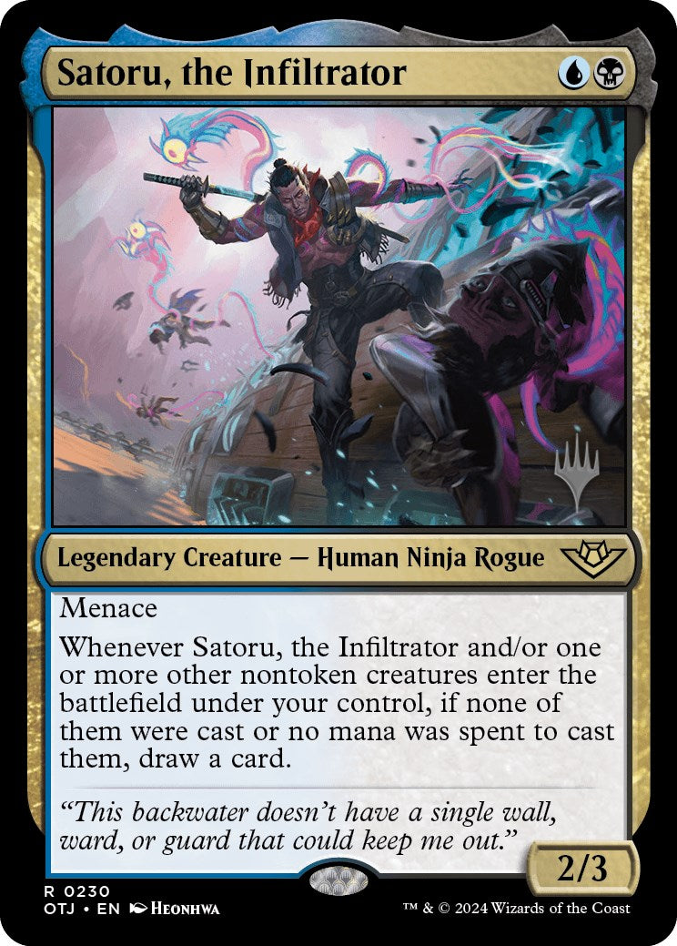 Satoru, the Infiltrator (Promo Pack) [Outlaws of Thunder Junction Promos] | GnG Games