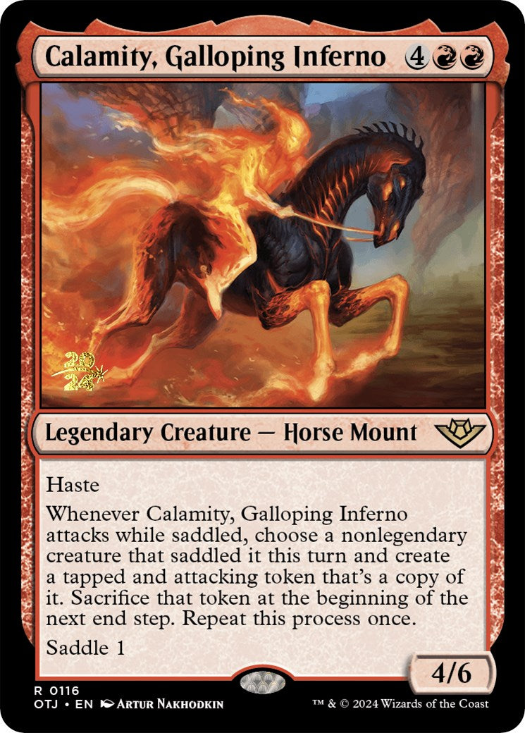 Calamity, Galloping Inferno [Outlaws of Thunder Junction Prerelease Promos] | GnG Games