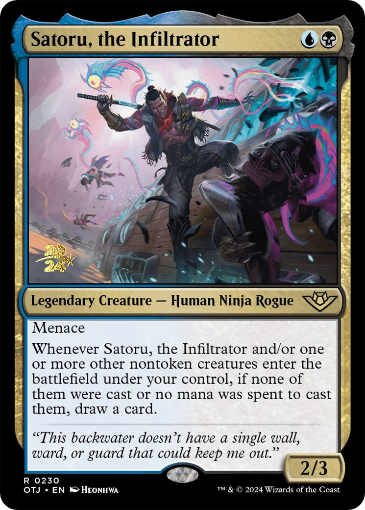 Satoru, the Infiltrator [Outlaws of Thunder Junction Prerelease Promos] | GnG Games