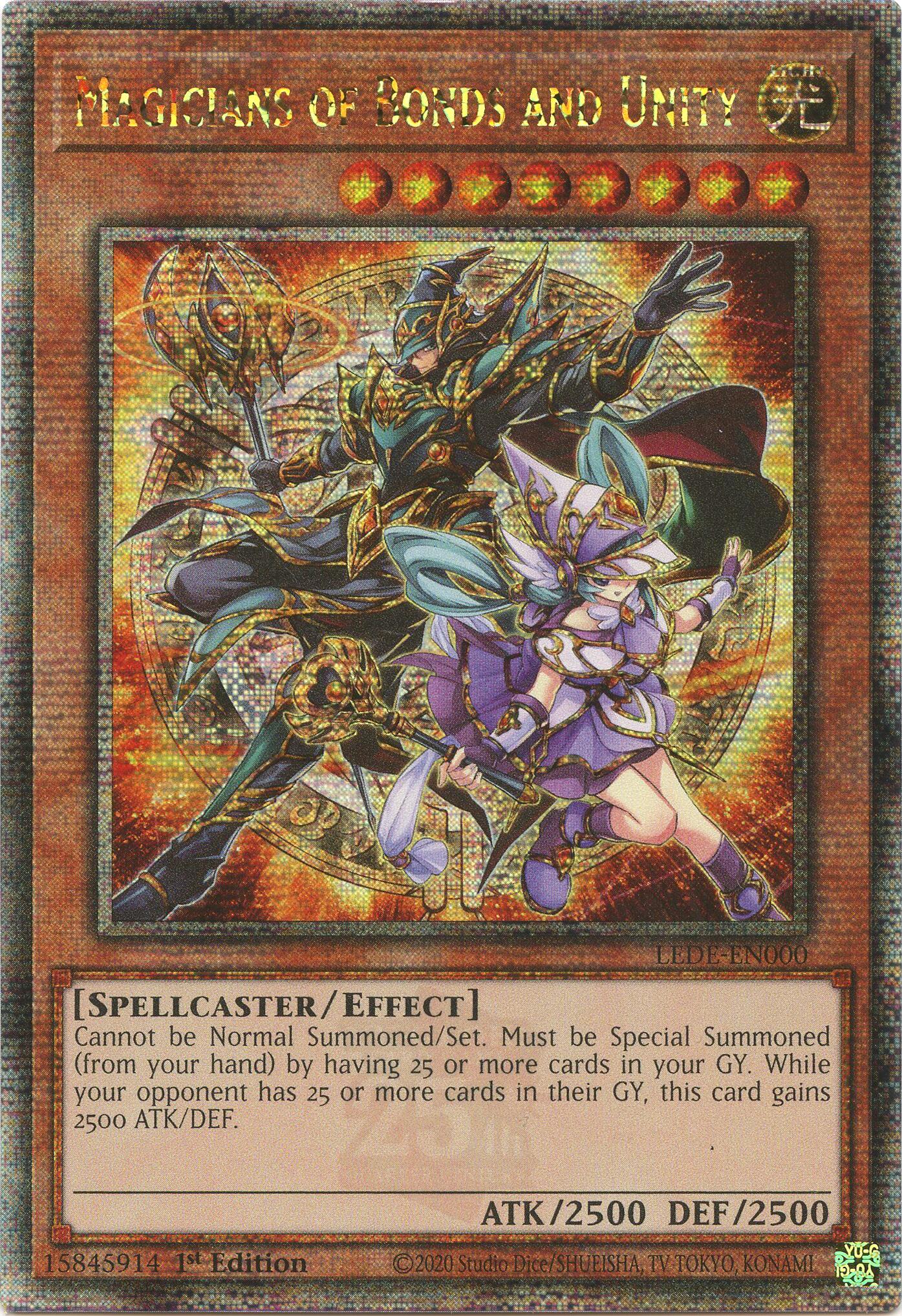 Magicians of Bonds and Unity [LEDE-EN000] Quarter Century Secret Rare | GnG Games