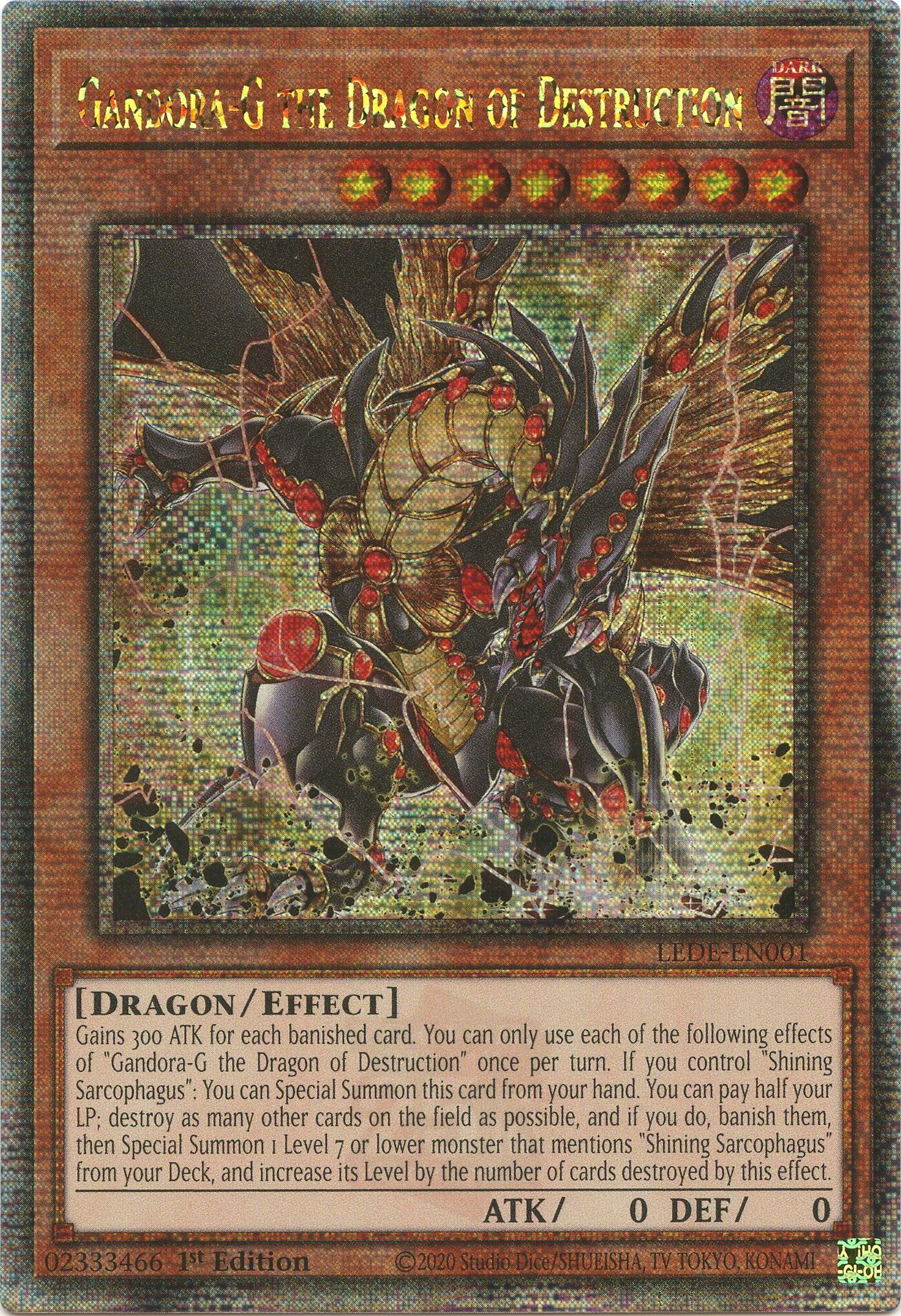 Gandora-G the Dragon of Destruction [LEDE-EN001] Quarter Century Secret Rare | GnG Games