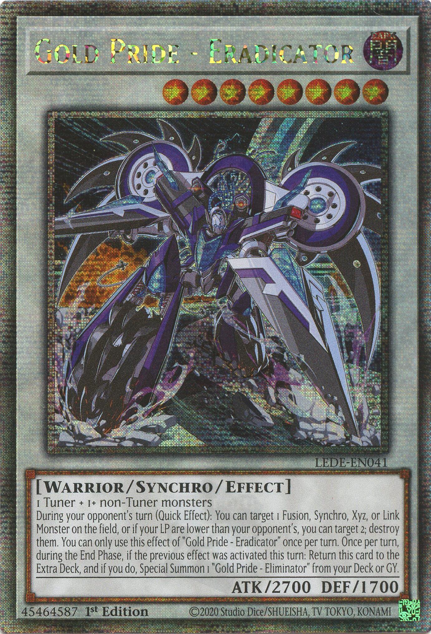 Gold Pride - Eradicator (Quarter Century Secret Rare) [LEDE-EN041] Quarter Century Secret Rare | GnG Games