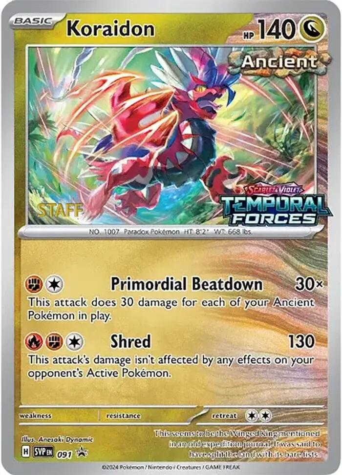 Koraidon (091) (Stamped) (Staff) [Scarlet & Violet: Black Star Promos] | GnG Games