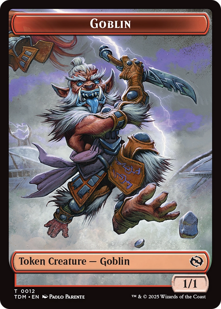 Goblin // Warrior Double-Sided Token [Tarkir: Dragonstorm Tokens] | GnG Games