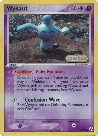 Wynaut (71/92) (Stamped) [EX: Legend Maker] | GnG Games
