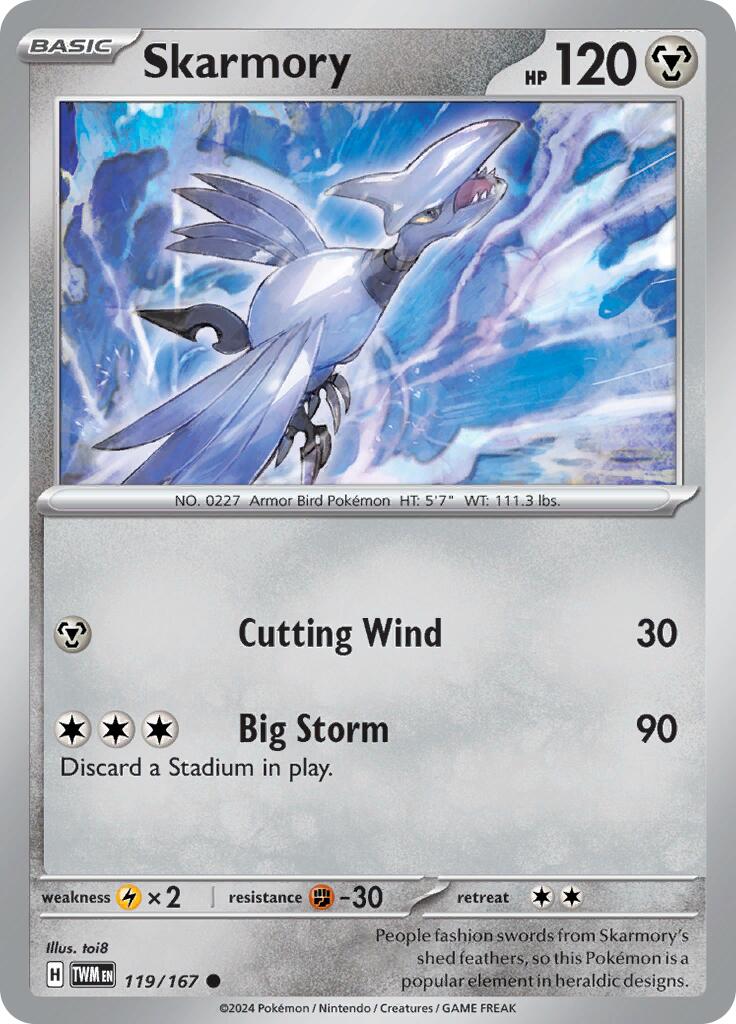 Skarmory (119/167) [Scarlet & Violet: Twilight Masquerade] | GnG Games