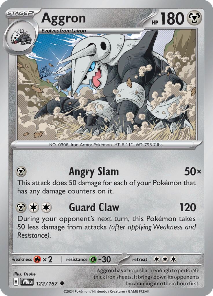 Aggron (122/167) [Scarlet & Violet: Twilight Masquerade] | GnG Games