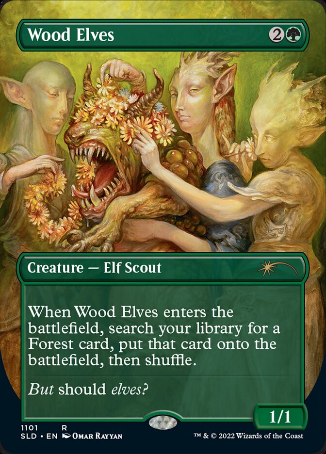 Wood Elves (Borderless) [Secret Lair Drop Series] | GnG Games